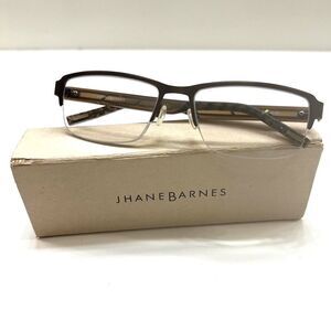 JHANE BARNES Molecular Titanium eyeglasses Frame Bronze Half Rim 55-17-140